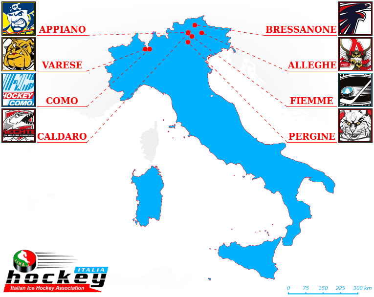 Italian Hockey League map